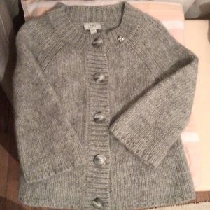 Wool, alpaca...knitted cardigan, 3/4 sleeves